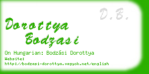 dorottya bodzasi business card