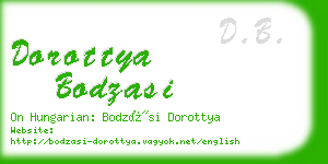 dorottya bodzasi business card